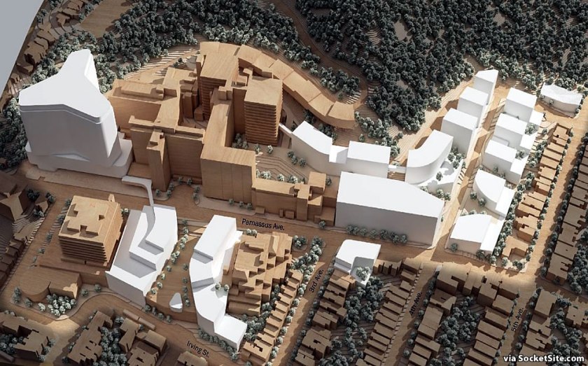 Model of UCSF Parnassus Heights campus expansion - source Socketsite.comourc